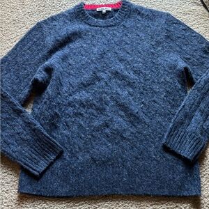 Alex Mill Pilly Cable Knit Merino Wool Blend Blue Men's L